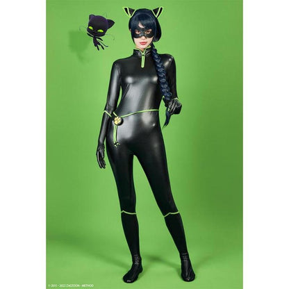 [Officially Licensed] Miraculous Ladynoir Cosplay Costume Black Elastic Jumpsuit Halloween Costume