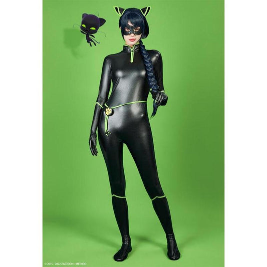 [Officially Licensed] Miraculous Ladynoir Cosplay Costume Black Elastic Jumpsuit Halloween Costume