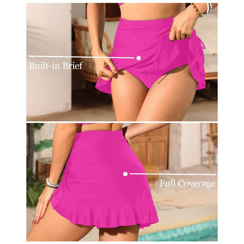 Daci Women High Waisted Bikini Set with Skirt - Tummy Control Two Piece Swimsuit Twist Knot Bathing Suit 2025