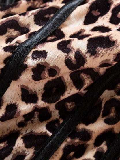 Women'S Sexy Bodycon Leopard Print Cami Top, European and American Style Lace Spliced Vest, Ideal for Outings and Layering