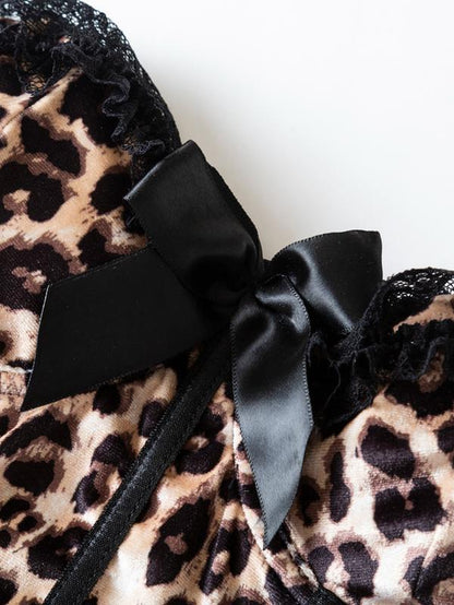 Women'S Sexy Bodycon Leopard Print Cami Top, European and American Style Lace Spliced Vest, Ideal for Outings and Layering